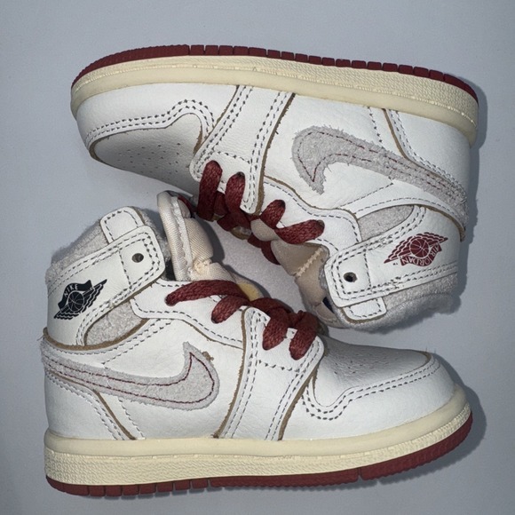 Jordan Other - Jordan 1 Retro High OG Toddler Shoes Pale Ivory/Cinnabar New With Box Size 6c‎